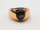 14k Yellow Gold 14.6g Synthetic Black Star Sapphire Ring Size 10 Do1024prxde