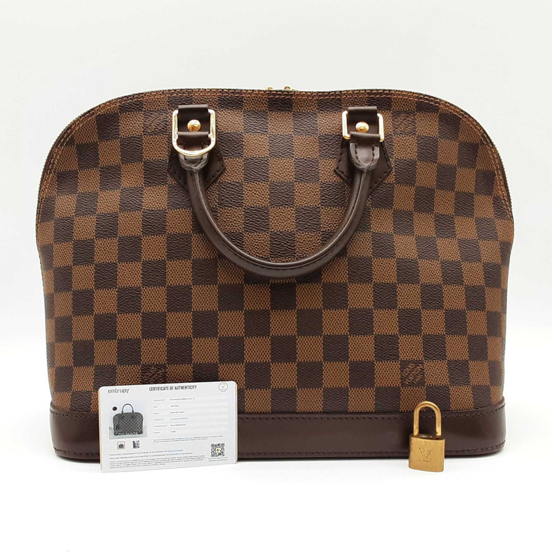 Louis Vuitton Alma Damier Ebene Hand Bag Sd0525ecrde