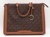Michael Kors Jessie Large Signature Satchel Brown Aa0726crsa