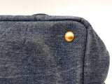 Prada Canapa Tote Bag In Blue Denim Fw0126wxzdu