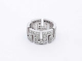 4.32 Cttw Diamond & Platinum Greek Key Eternity Band 14.6 Grams Size 5 Fw0625rzxdu