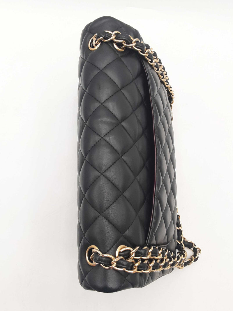Chanel Lambskin Jumbo Double Flap Black Shoulder Bag Sd0825wwzxsa