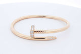 Cartier 18k Yellow Gold Juste Un Clou Diamond Bracelet 30.7g Size 16 Eb526crxzde
