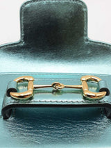 Gucci Horsebit Metallic Light Blue Leather 1955 Nano Bag Sd0825przsa