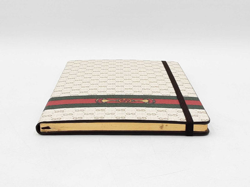 Gucci Gg Supreme Web & Horsebit Large Notebook Fw0925ordu