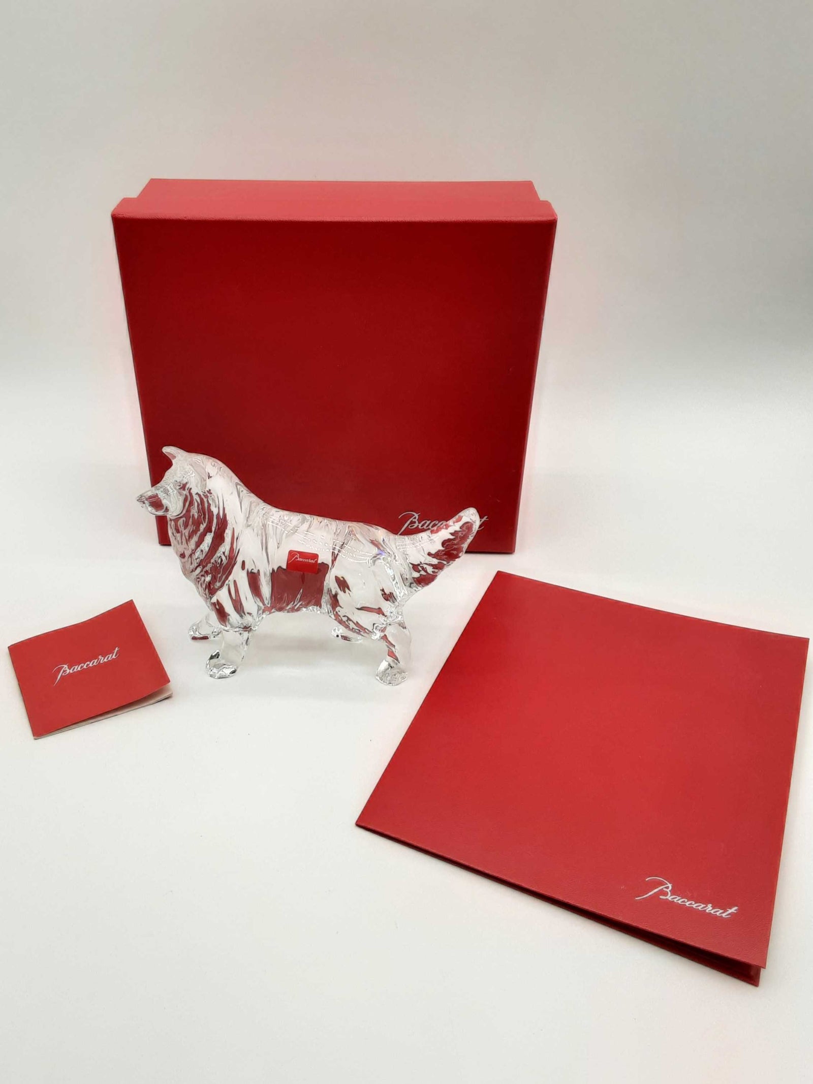Baccarat Crystal Gold Dog Figurine Original box | eBay