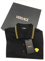 Gianni Versace Black Yellow Medusa Polo Shirt Size Italian M Do0226exde