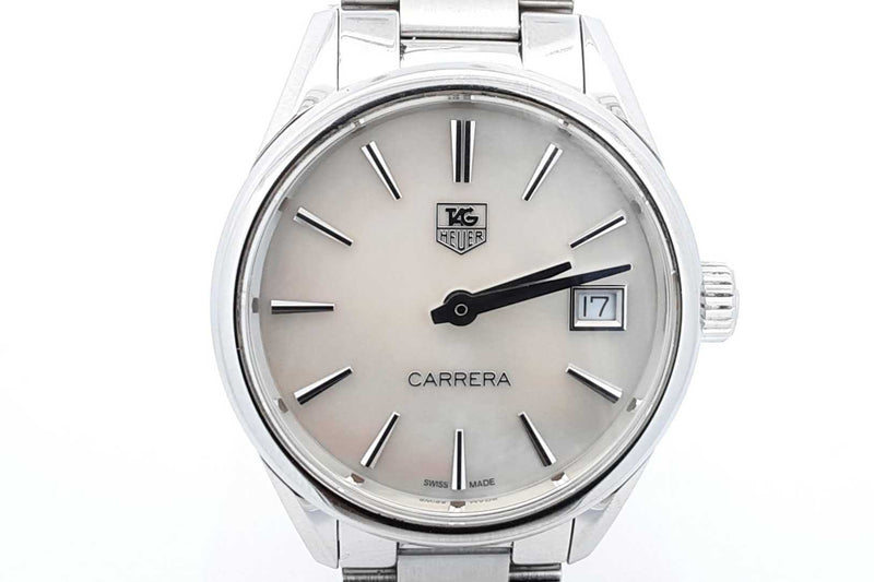 Tag Heuer Carrera Mother Of Pearl Dial Stainless Steel Watch 32mm Eb0824wxzdu