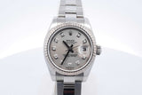 Rolex 26mm Oyster Perpetual Datejust Stainless Steel Watch 18k Bezel Eb325wxxzsa