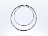 5.0 Cttw Lab Grown Diamond & 14k White Gold Hoop Earrings 17.7 Grams Fw0225lrzxdu