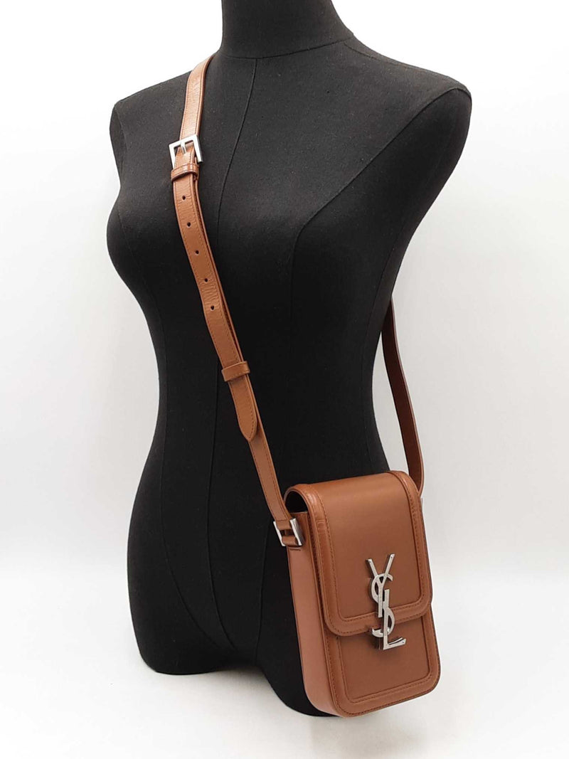 Yves Saint Laurent Mini Solferino Satchel In Brown Leather Fw0925exzdu
