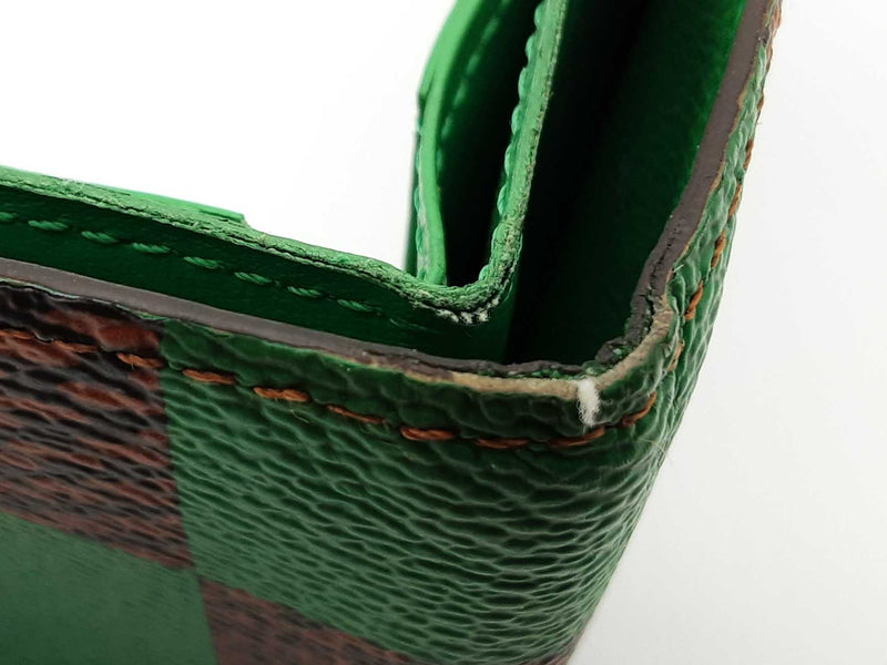 Louis Vuitton Green Damier Coated Canvas Leather Bifold Wallet Do0925oxzde