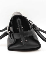 Salvatore Ferragamo Gancini Shoulder Bag In Black Leather Fw0925lordu