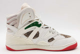 Gucci Basket High Top White Demetra Red Sneakers Size 7.5 Eb0526lxzsa