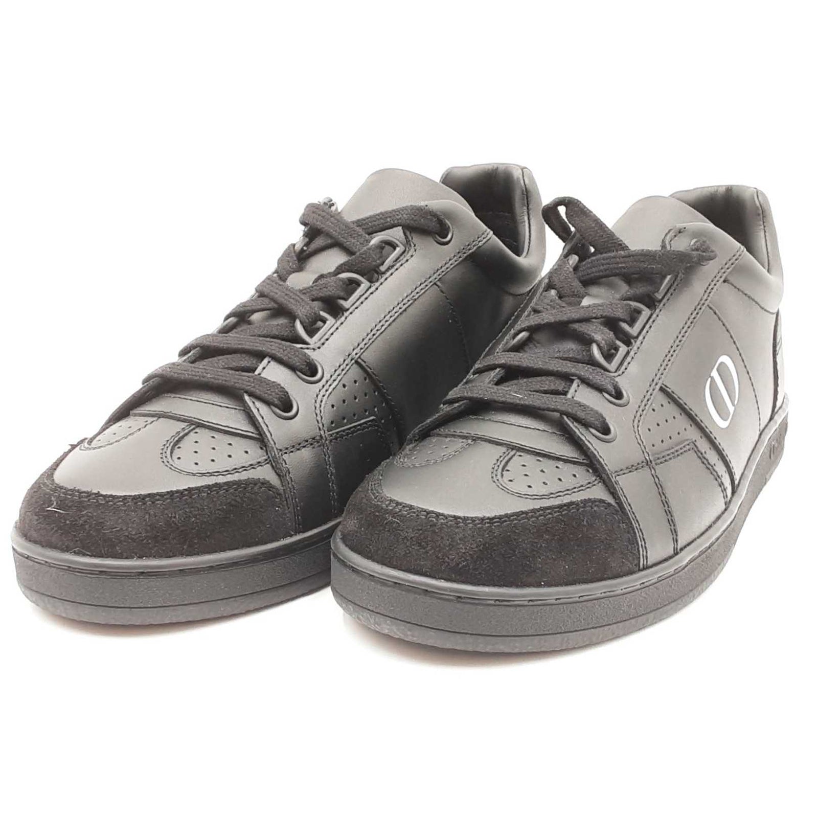 Christian Dior Cd Logo Lace Up Black Suede Sneakers Size 6.5