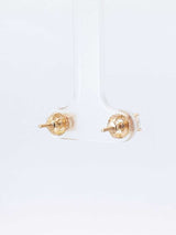 1.10 Cttw Diamond & 18k Yellow Gold Solitaire Stud Earrings 1.5g Fw0726llxzdu