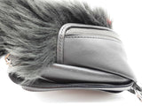 Fendi Monster Gray Leather Faux Fur Mini Backpack Pouch Bag Charm Do0925lrxde