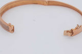 21k Yellow Gold Diamond Hinged Bangle Bracelet 13.4 Grams Eb0126ixzsa