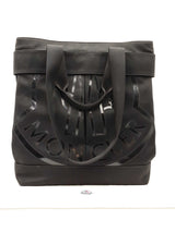 Moncler Logo-printed Top Handle Tote Bag In Black Ripstop Nylon Fw1225wrzdu