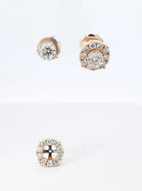 2.5 Cttw Diamond & 14k Yellow Gold Stud Earrings & Jackets 6.7 Gram Fw0826lrzxdu