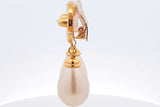 Chanel Cc Crystal Gold Tone Turnlock & Faux Pearl Clip On Earrings Eb1225irxdu