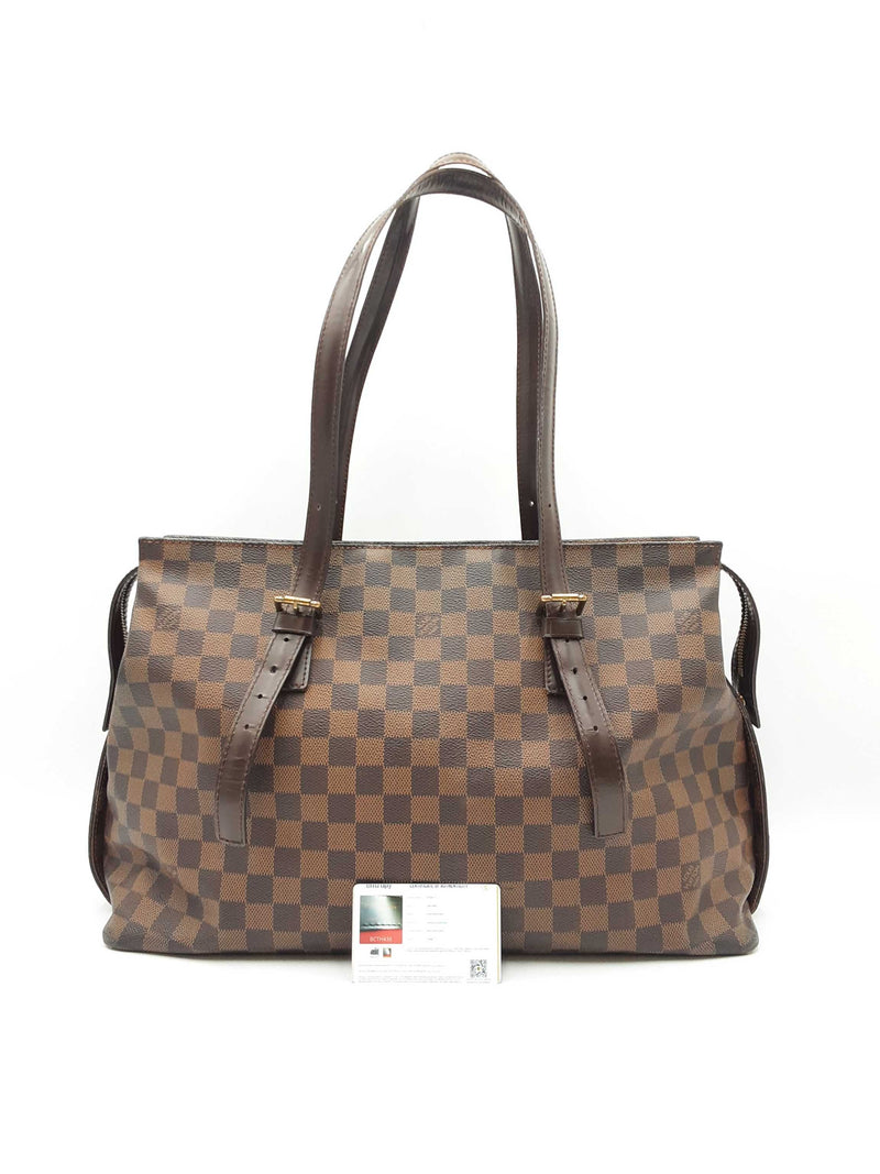 Louis Vuitton Chelsea Shoulder Bag In Damier Ebene Coated Canvas Fw0425wzxdu
