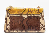 Gucci Medium Padlock Shoulder Bag In Neutral & Yellow Python Snakeskin Fw0726wzxdu
