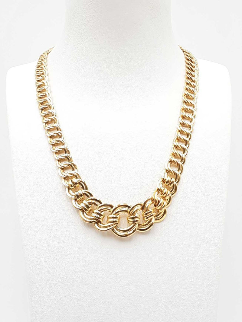 14k Yellow Gold Double Curb Link Necklace 16.4 Grams 17 Inch Fw0625pzxdu