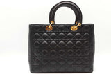 Christian Dior Lady Dior Cannage Quilted Leather Top Handle Bag Eb0926lorxde