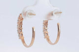 1.26cttw Diamond Hoop Earrings In 14k Yellow Gold 3.5 Grams Eb0326orxdu