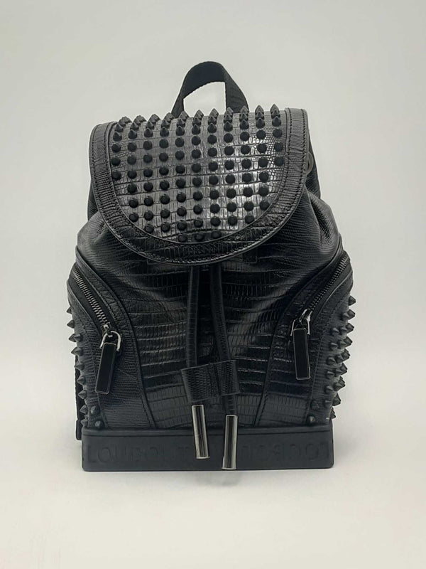 Christian Louboutin Explorafunk Crocodile Embossed Leather Backpack Eb0924pxzsa