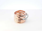 1.34 Cttw Diamond & 14k Rose Gold Overlap Ring 14 Grams Size 6.5 Fw0826rrzdu