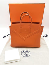 Hermes Shadow Birkin 25 Potiron Orange Swift Palladium Handbag Do0425oxzxzde