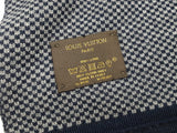 Louis Vuitton Signature Logo Blue Gray Wool Scarf Do1025lcrde