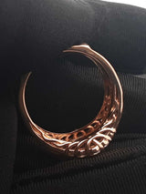 0.24 Cttw Diamond & 14k Rose Gold Chevron Ring Enhancer 4.2g Size 7 Fw0926wlrdu