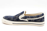 Gucci Tennis 1977 Gg Jacquard Denim Slip On Sneakers Size 6 Eb0726oxzde