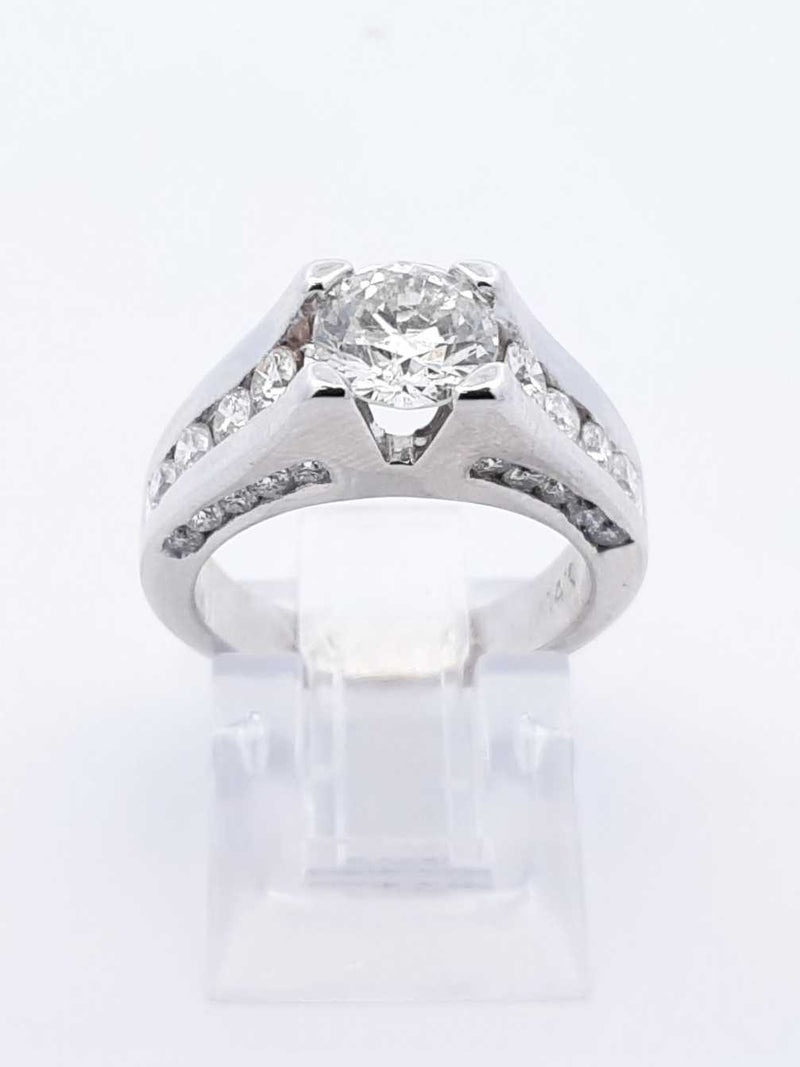 1.75 Cttw Diamond & 14k White Gold Ring 6.5 Grams Size 4.5 Fw0525lxxzdu