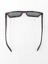 Prada Striped Radica Rectangular Acetate Frame Blue Lens Sunglasses Fw0925crdu