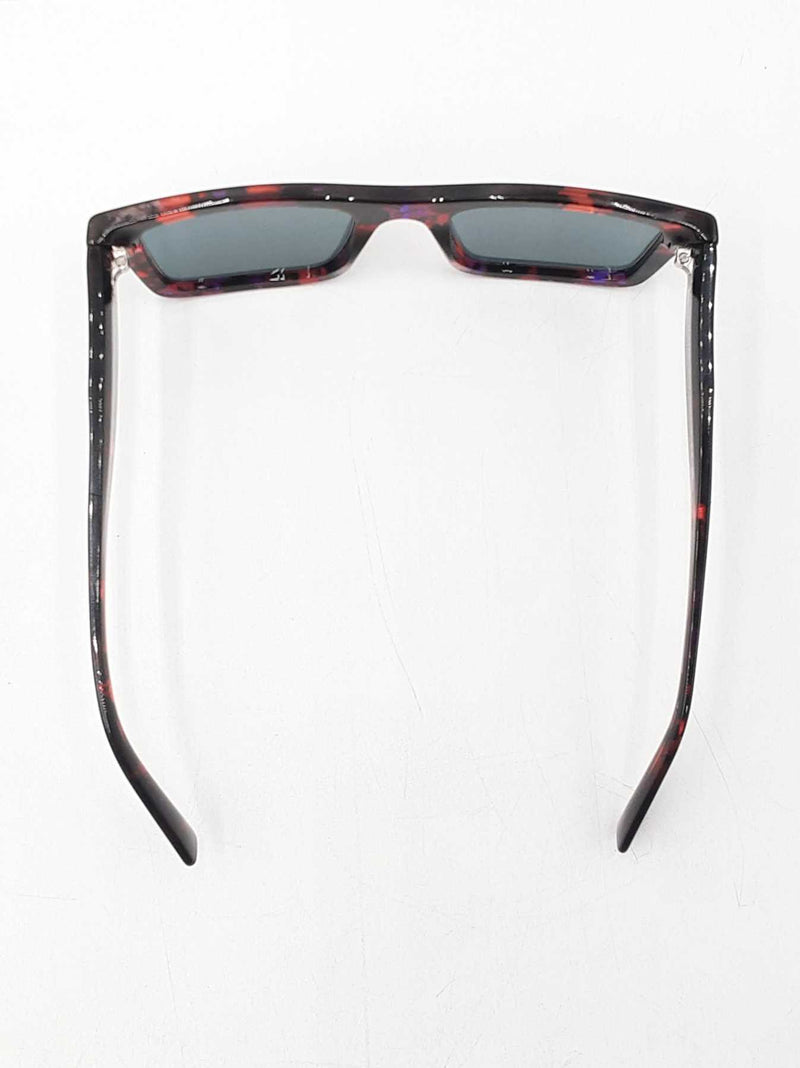 Prada Striped Radica Rectangular Acetate Frame Blue Lens Sunglasses Fw0925crdu
