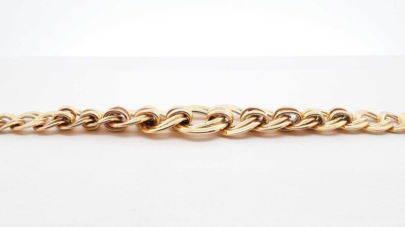 14k Yellow Gold Double Curb Link Necklace 16.4 Grams 17 Inch Fw0625pzxdu