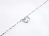 0.65 Ct Diamond & 14k White Gold Solitaire Necklace 2.4 Gram 18 Inch Fw0426cxzdu