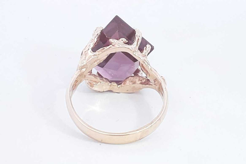 Purple Gemstone Ring In 14k Yellow Gold 12.4 Grams Size 13 Eb0924wrxsa