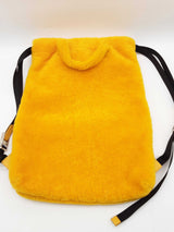 Fendi Vocabulary Yellow Shearling Drawstring Backpack Do1225pxzde