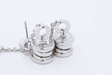 Bvlgari 18k White Gold B.zero 1 Drop Stud Dangle Earrings 10.6 Grams Eb0725exzde