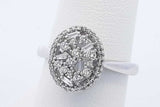0.64cttw Diamond Ring In 14k White Gold 3.1 Grams Size 7 Eb0226lrxdu