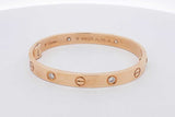 Cartier 18k Yellow Gold Diamond Love Bracelet 27.8 Grams Size 15 Eb0826cxxzsa