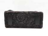 Versace Athena Small Tote Bag In Gray Barocco Canvas Fabric Fw1225wxzdu