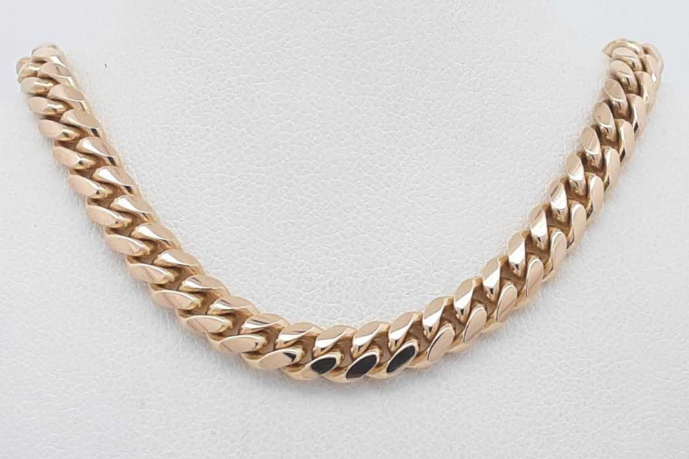 14k Yellow Gold Cuban Link Chain Necklace 47 Grams 22 Inch