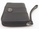 Coach Black Leather Wristlet Zipper Wallet Do0525wxde
