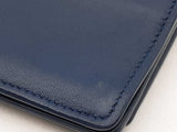 Bottega Veneta Intrecciato Card Wallet In Navy Blue Leather Fw1025ozxdu